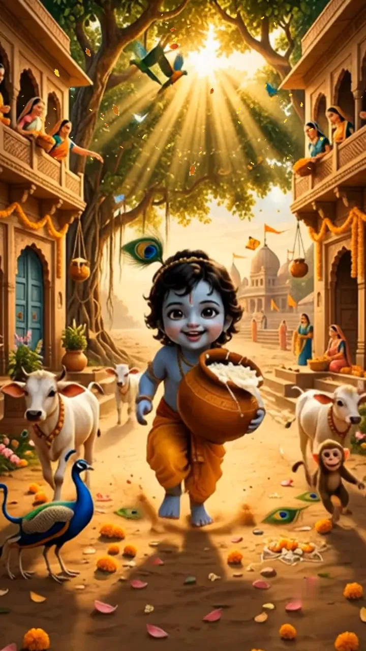 AI Janmashtami Invitation Video for Krishna Utsav