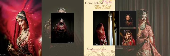 Wedding Bride Album Design PSD with Elegant Album Layouts