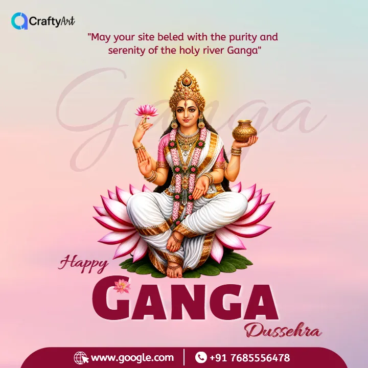 Ganga Dussehra Branding Post for Festive Social Campaigns
