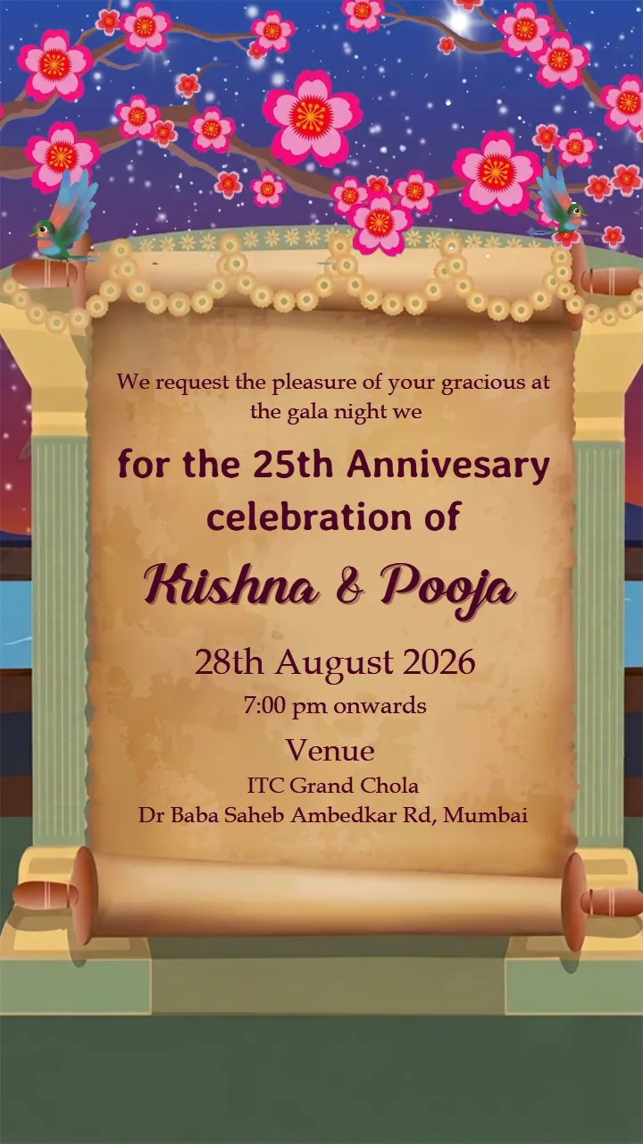 25th Wedding Anniversary video Elegant Royal Couple Event