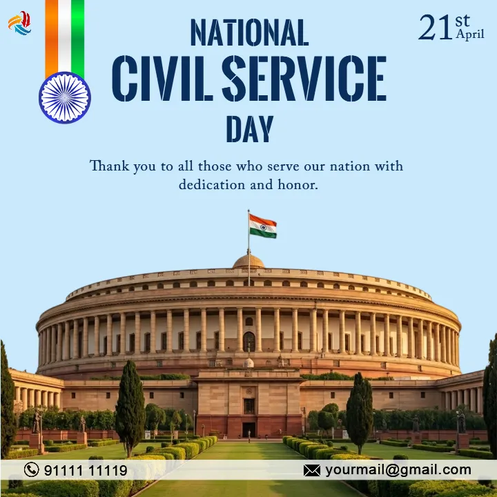 Professional National Civil Service Day Branding Post Free