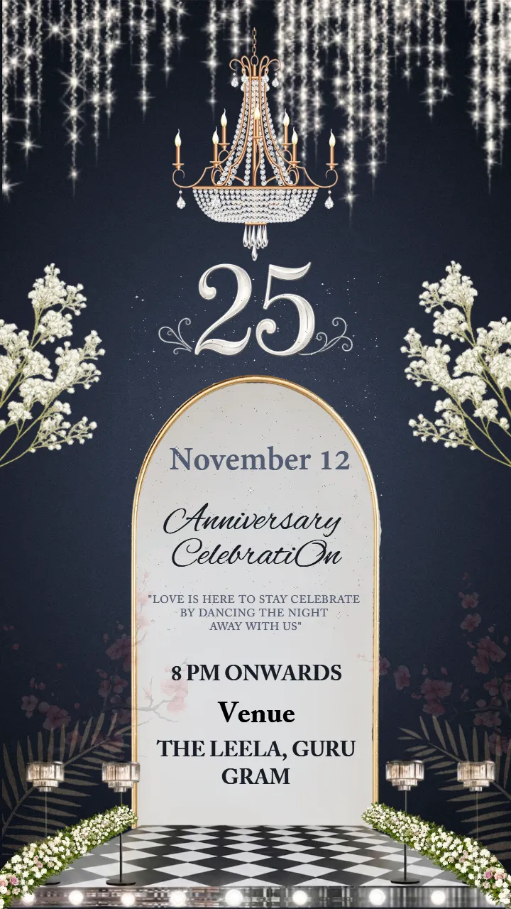 25th Anniversary Invitation Video with Beautiful Designs
