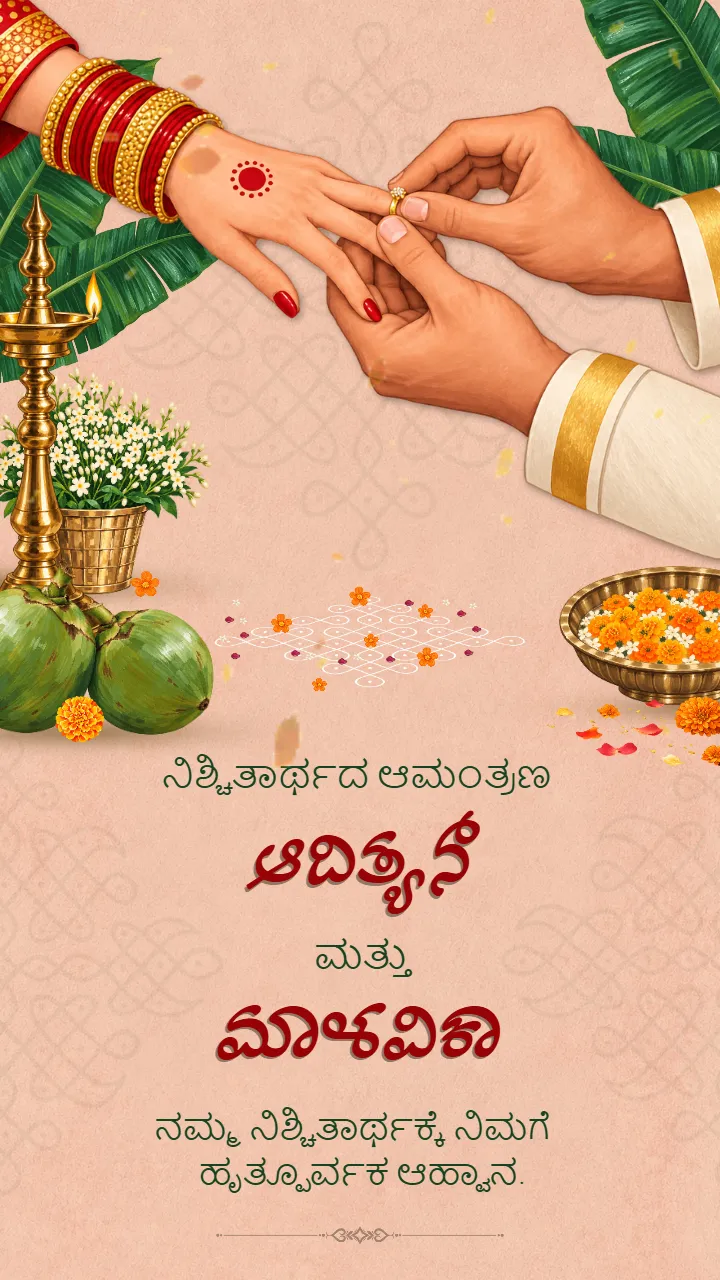 Kannada Engagement Invitation Video Free Download
