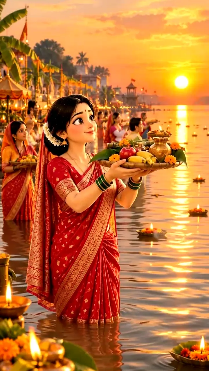 Chhath Puja Invitation Video for Sunset Rituals