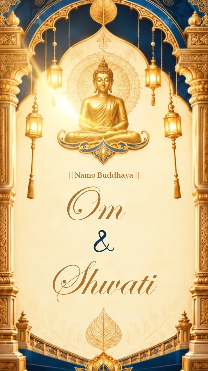 Buddhist Engagement Invitation Video With Golden Buddha