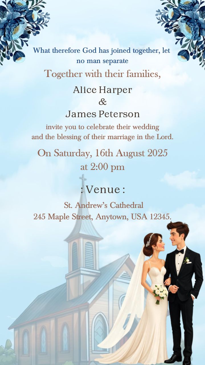 Romantic Christian Art christian wedding invitation Layout