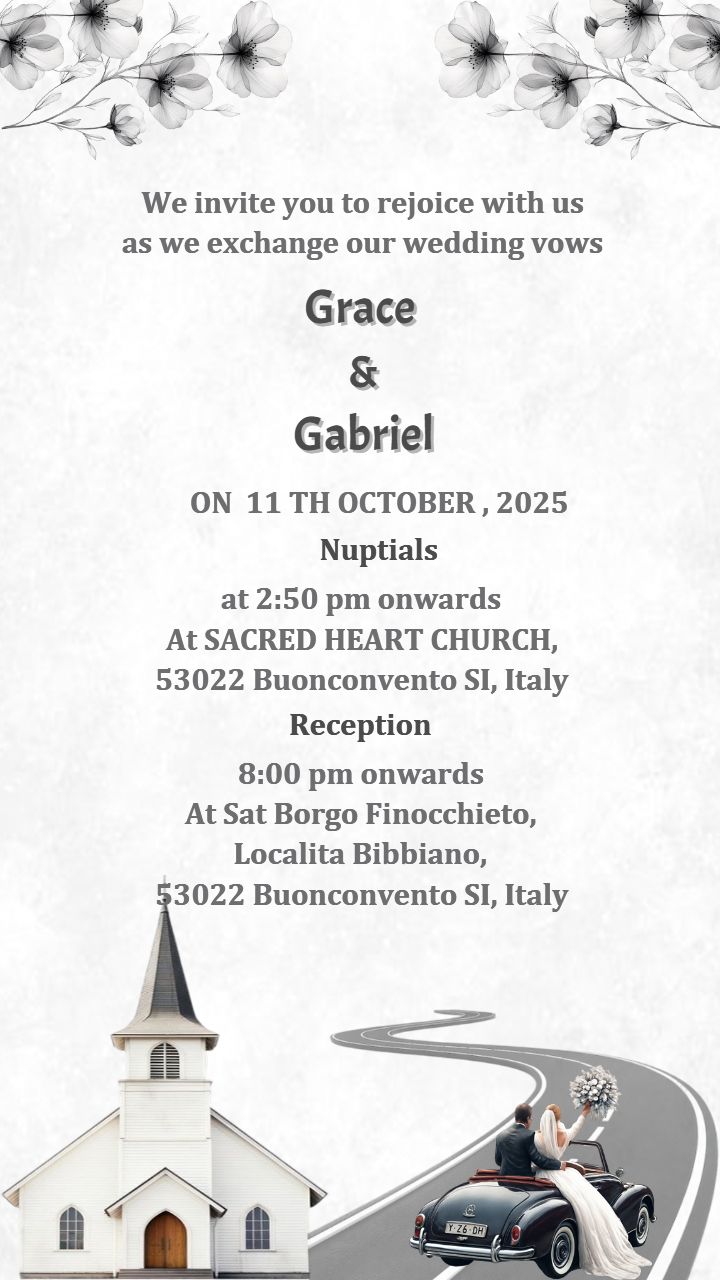 Spiritual message christian wedding invitation style