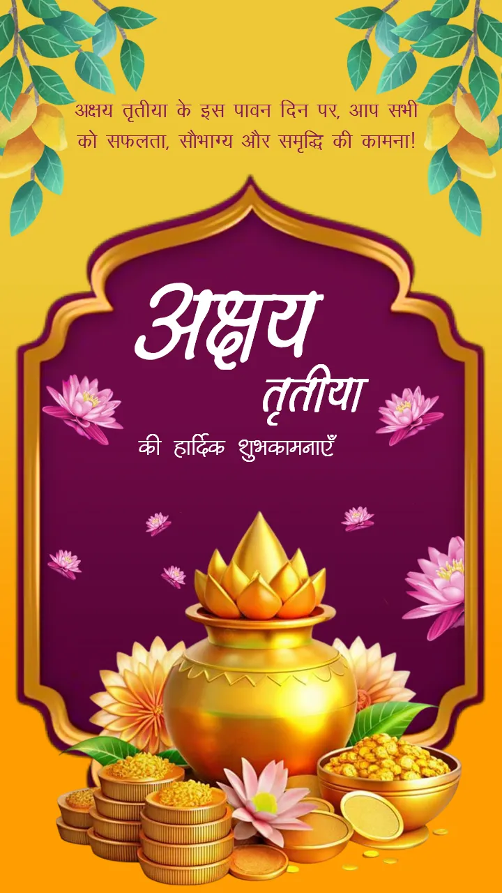 Simple Akshaya Tritiya Wishes in Hindi Online for Family