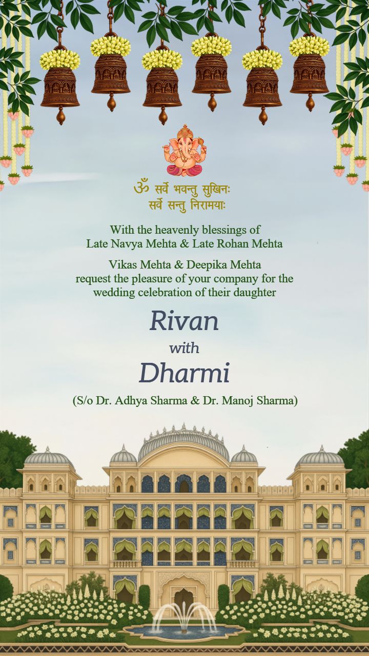 Wedding Invitation Video Templates in Radha Krishna Theme
