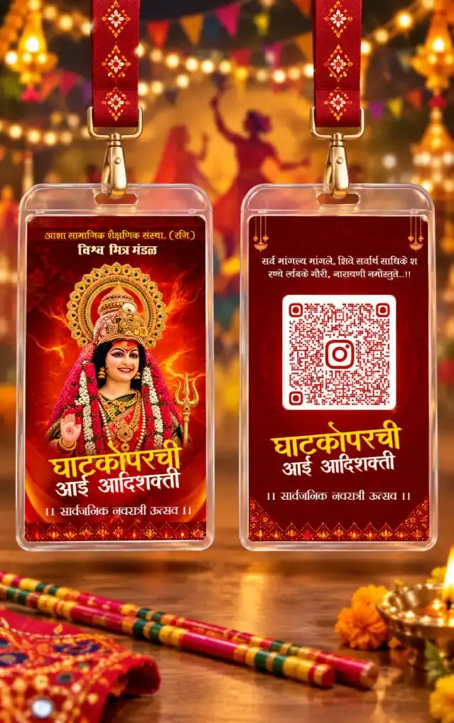 Navratri ID Card Maker for Dandiya Event Teams