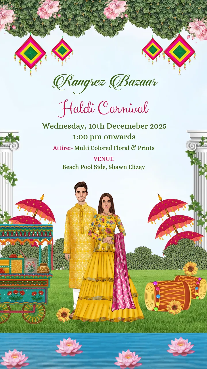 wedding invitation video in elegant luxury theme