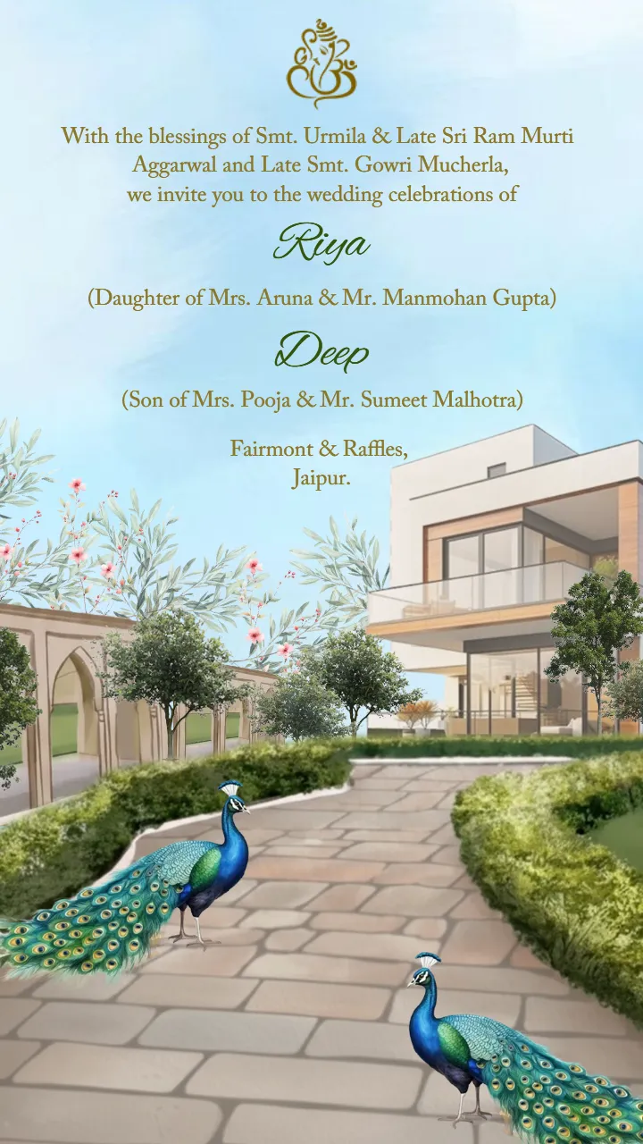 Wedding Invitation Video Online Luxury Garden Style