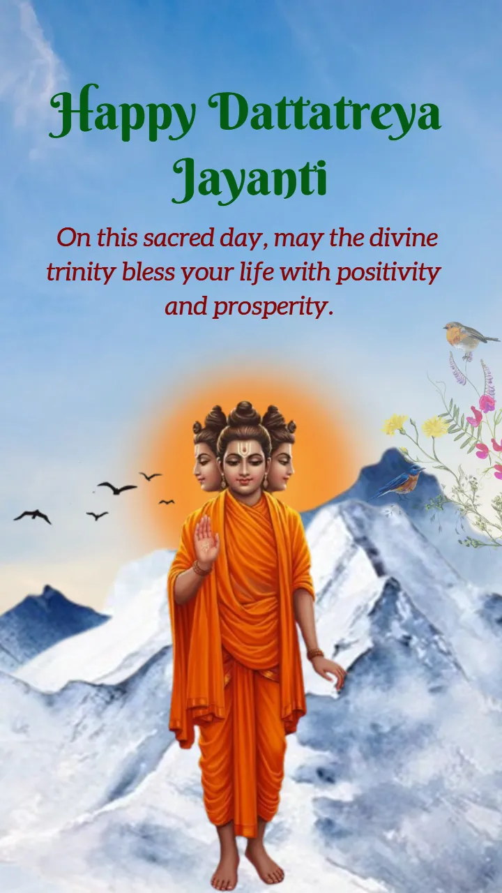 Datta Jayanti Image Spiritual Design for Festive Posts