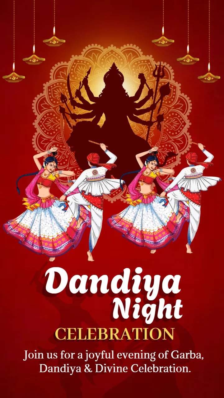 Dandiya Night Invitation Video with Garba Night Parties