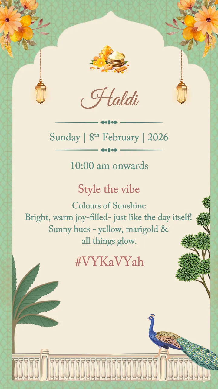 Wedding invitation video with Royal Indian Heritage Theme