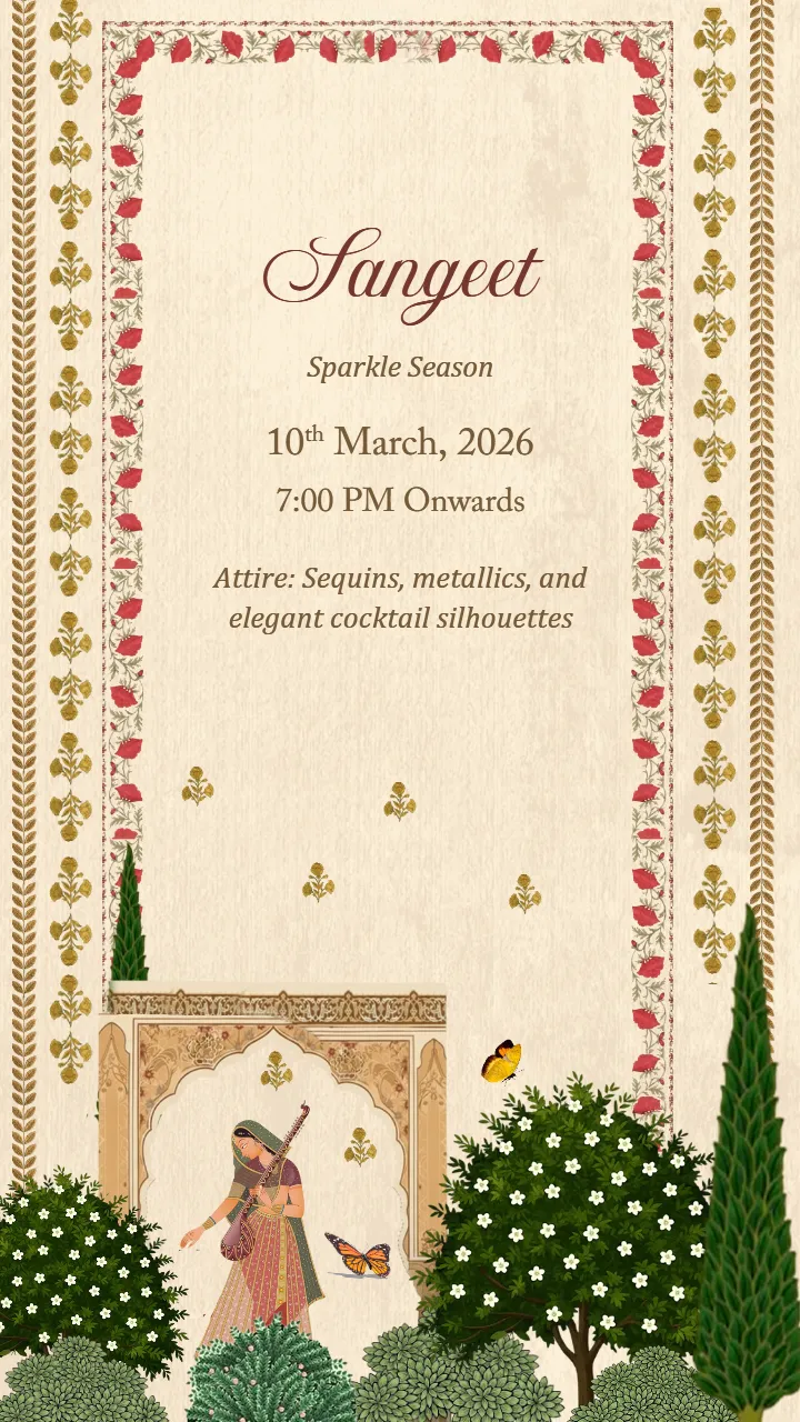Wedding Invitation Video Traditional Indian Theme