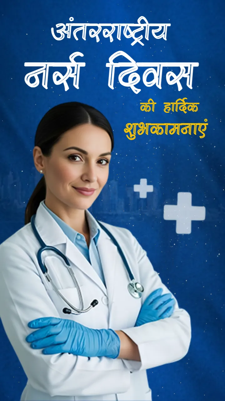 Best International Nurse Day Image in Hindi for Download HD