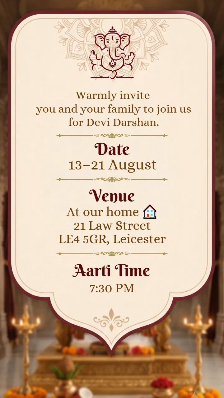 3D Dashama Invitation Video for Dashama Celebration