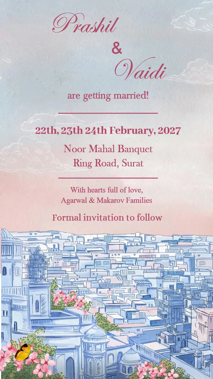 Save The Date Video for Artistic Wedding Announcements