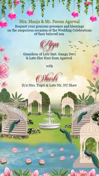 Colorful Theme Indian Wedding Invitation Templates