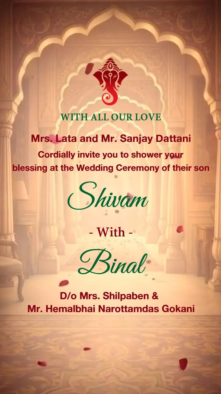 3d Wedding Invitation video indian traditional theme