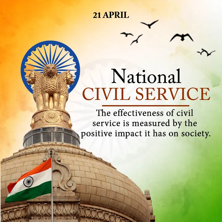 Best National Civil Service Day Poster Free HD Printable