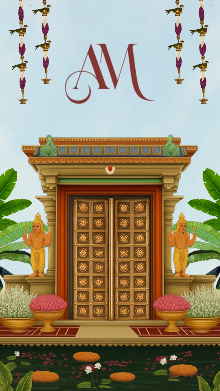 Celebrate Love with Temple Theme Telugu Wedding Invite Video