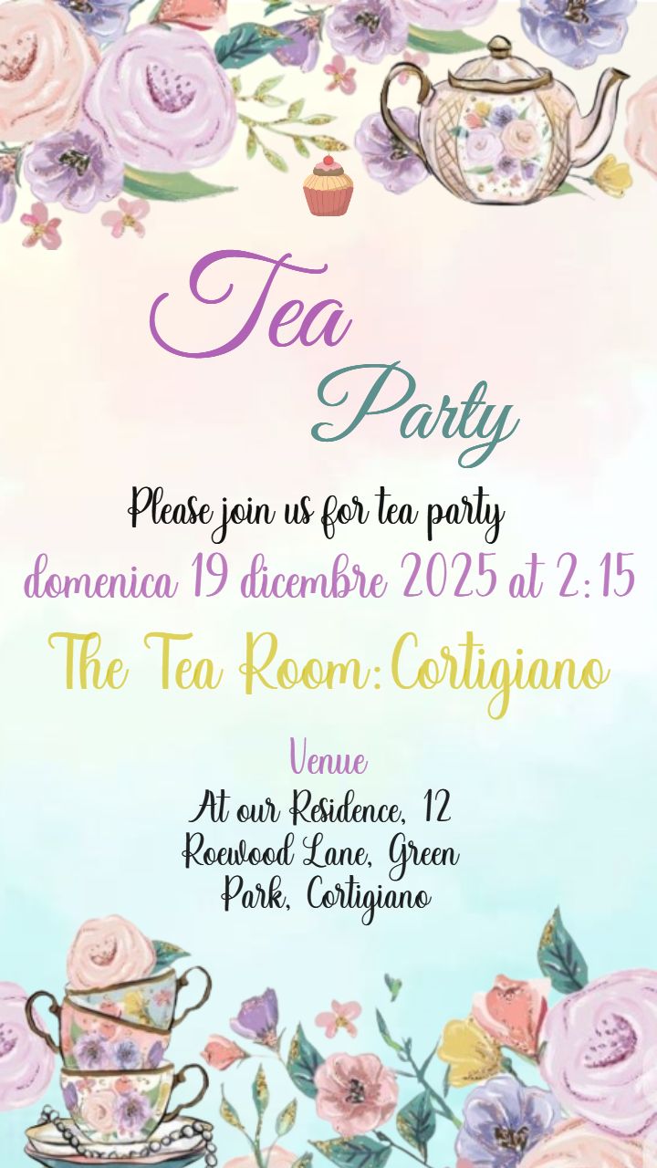Tea Party Invitation Card Online For Modern Celebrations