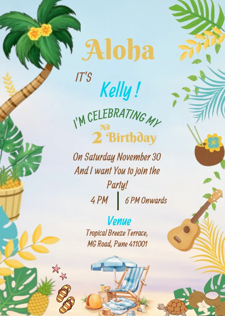 Hawaiian Party Invitation Ideas for Summer Vibes