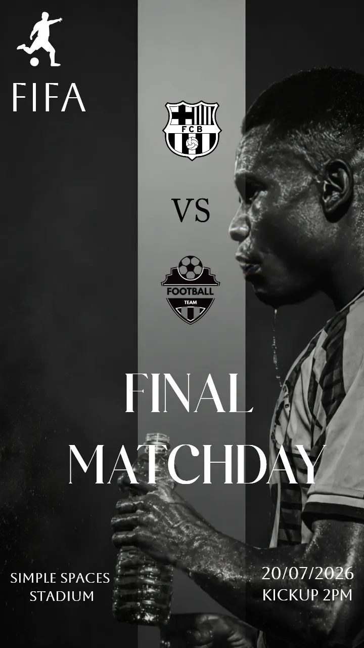 Football Invitation Card For Elegant Football League Match