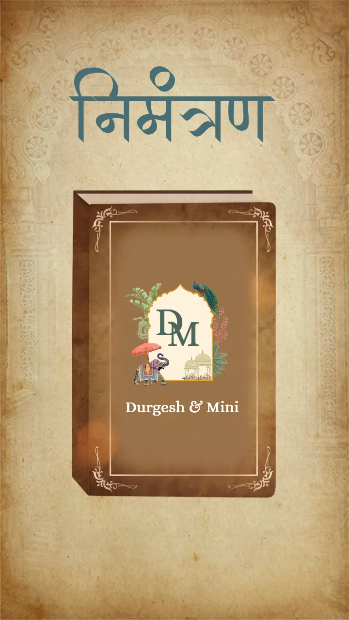 Wedding Invitation Video With Royal Hindu Theme