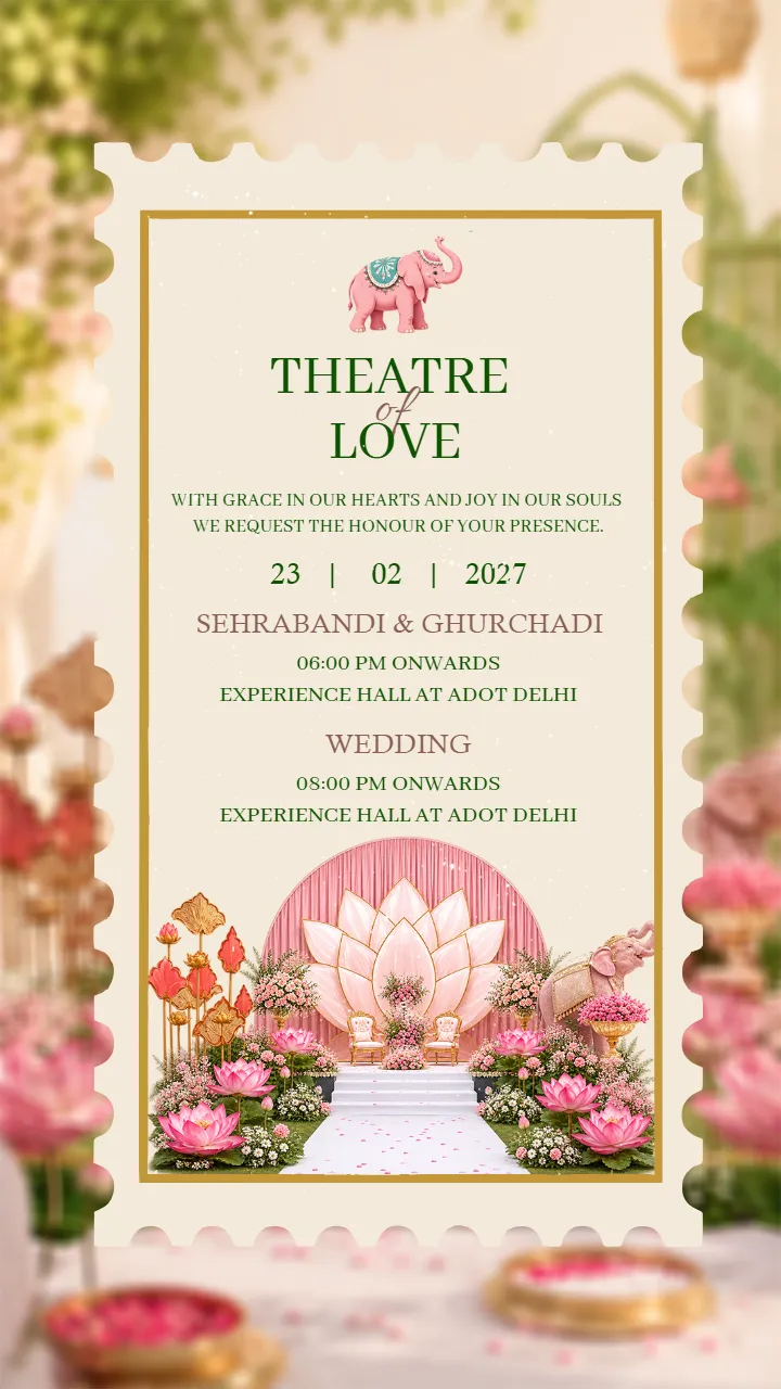 Wedding Invitation Video for a Grand Theatrical Wedding