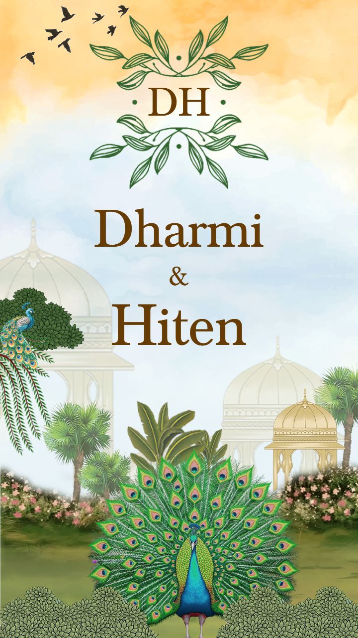 Romantic Wedding Invitation Template With Stylish Couples