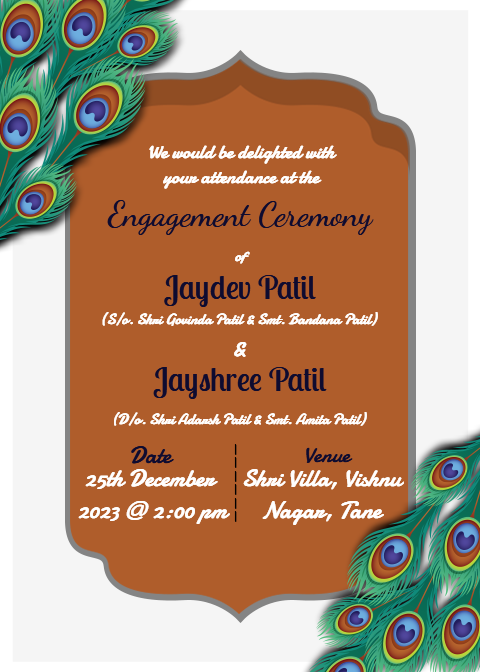 New Engagement Ceremony Invitation Card Download