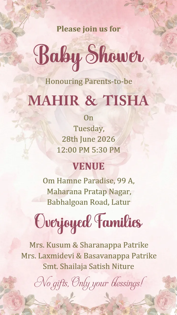 Simple Christian Baby Shower Invitation Card Designs