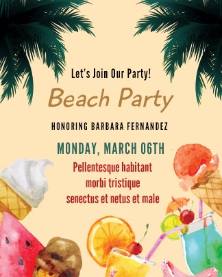 Latest Beach Party Invitation Templates