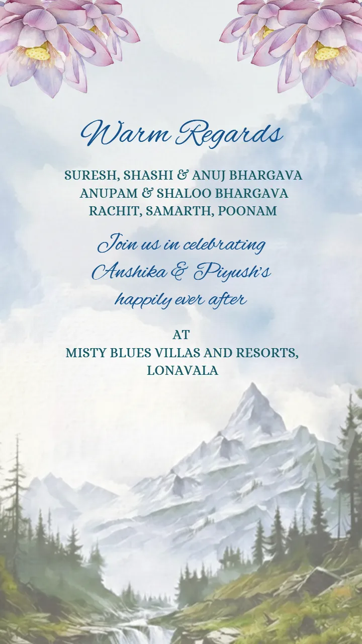 wedding invitation video Luxury Destination Theme