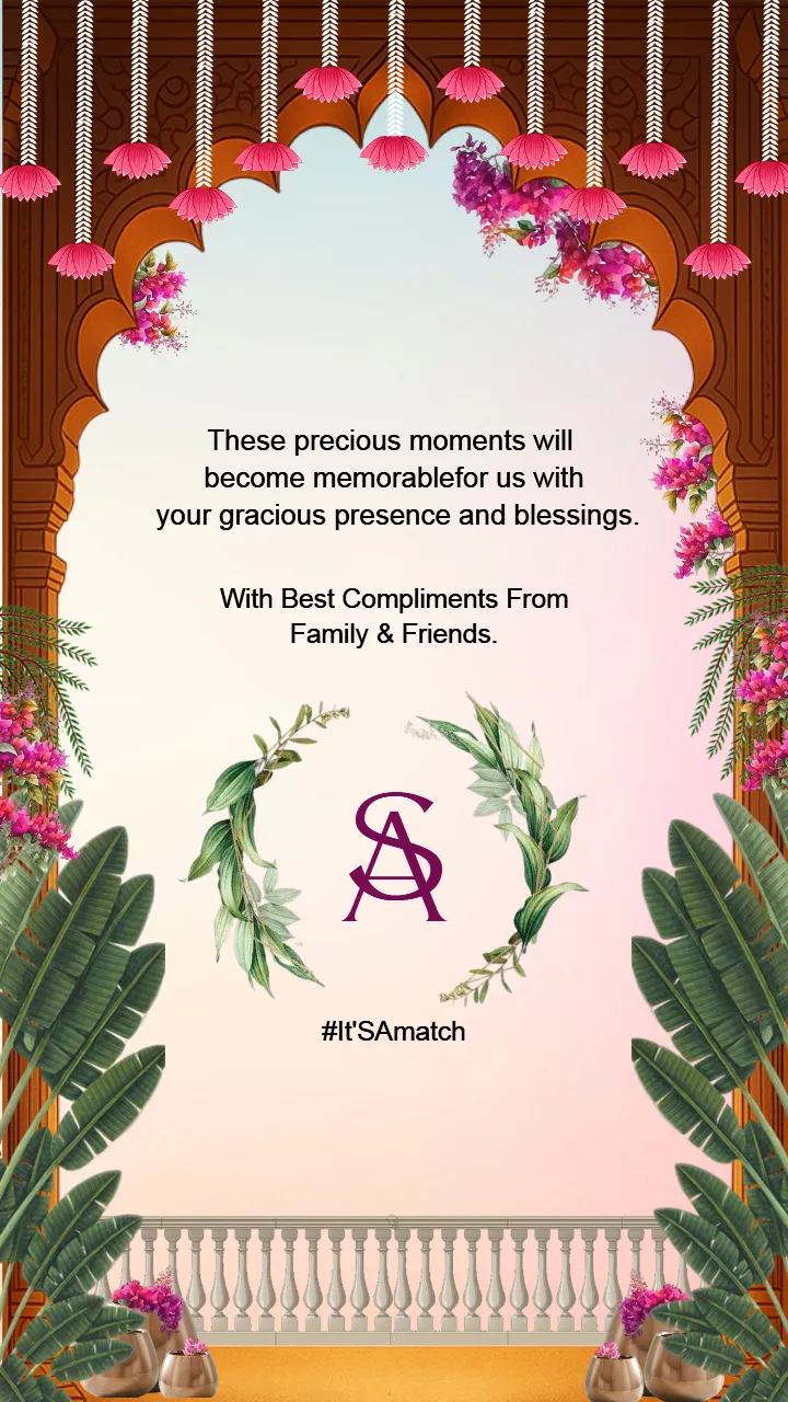 Tamil Wedding Invitation Card Online With Floral Temple Bell