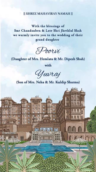 Royal Wedding Invitation with Classic Cultural Charm