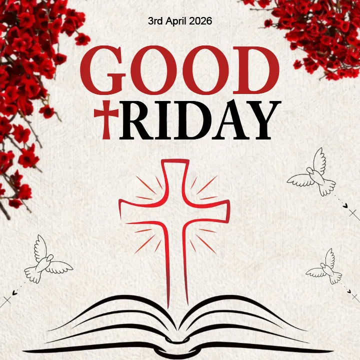 Elegant Happy Good Friday Festival Image in English HD Free