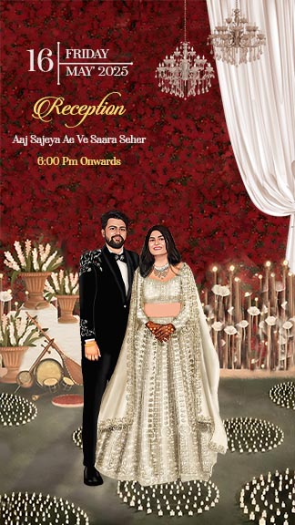 Royal Scroll Rajasthani Wedding Invitation Template Online