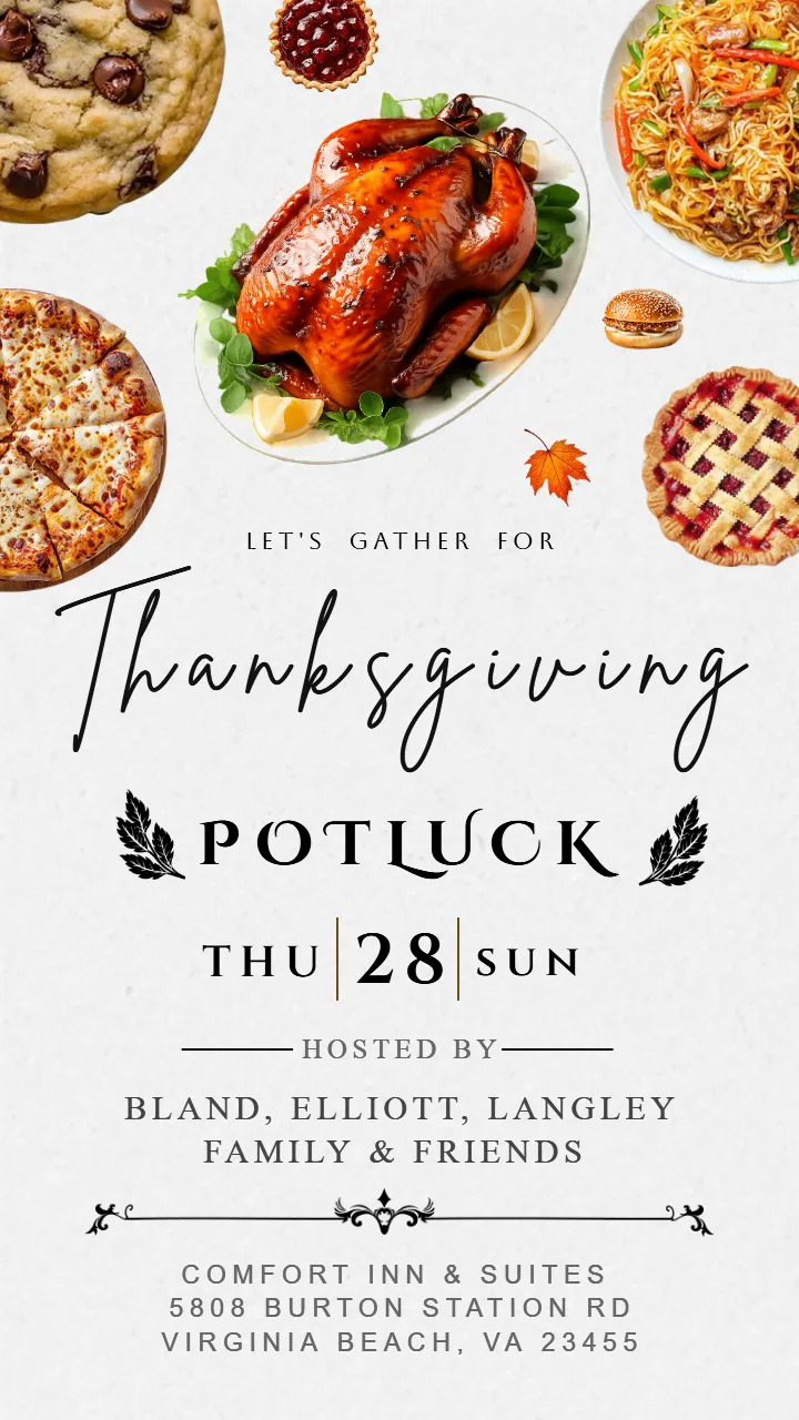 Create a Thanksgiving Potluck Party Invitation
