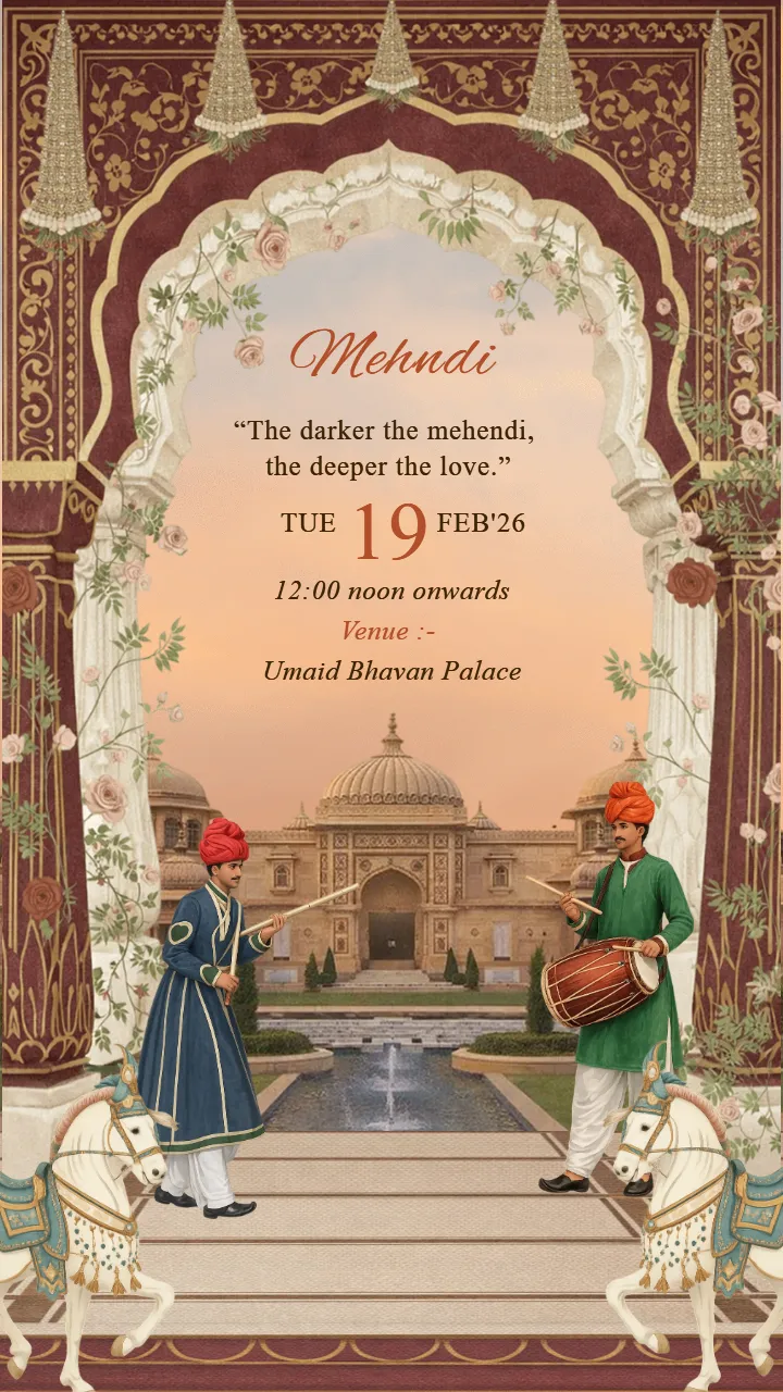 Royal Wedding Invitation Video With Grand Design