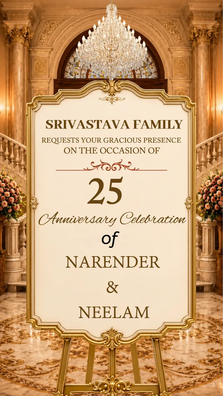 25th Anniversary Invitation Video to Celebrate Love Journey