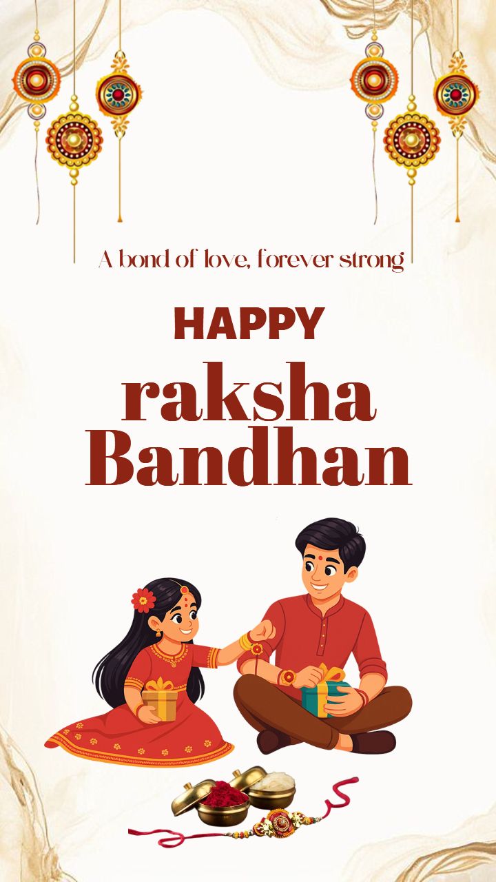 Status of raksha bandhan video with Indian cultural theme