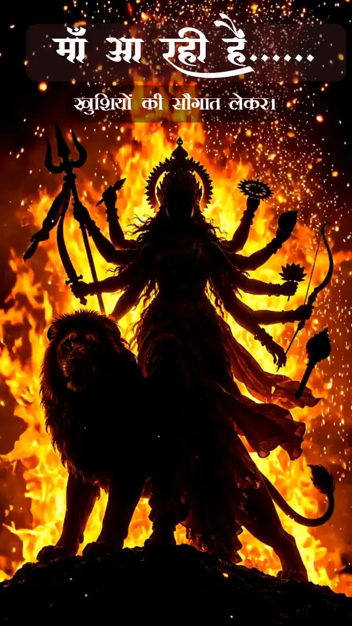Happy Navratri 3D Status Video for Social Media Sharing