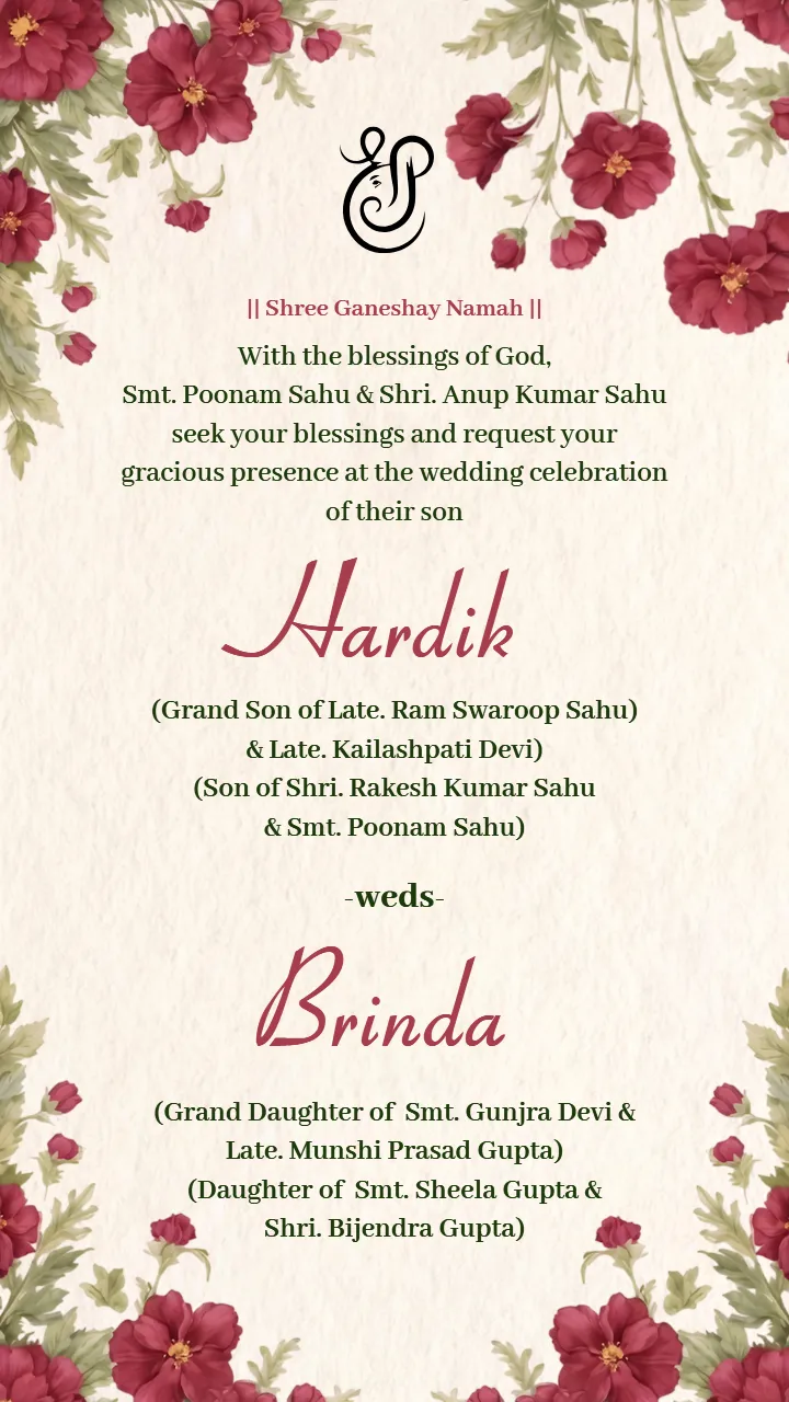 Wedding Invitation Video in English for Your Special Day