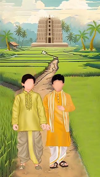 Traditional Hindu Ear Piercing Ceremony Invitation