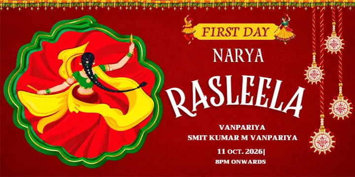 Navratri Pass Design for Traditional Dandiya Festival Entry