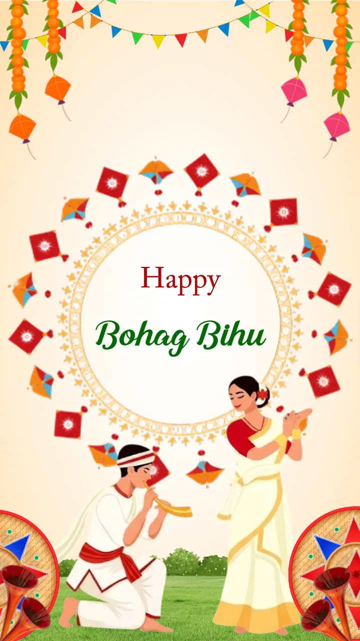 Get Happy Bohag Bihu Status Video in English HD Quality